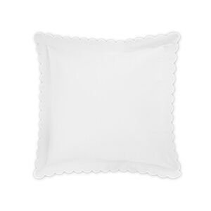 NWT MATOUK European Square Pillow Sham Case Scallop Edge White Pique 27”x 27”